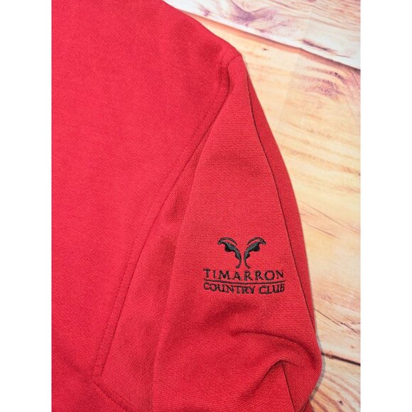 Footjoy Mens Red Golf Mock Sweater XL - Timarron Country Club - Picture 6 of 9